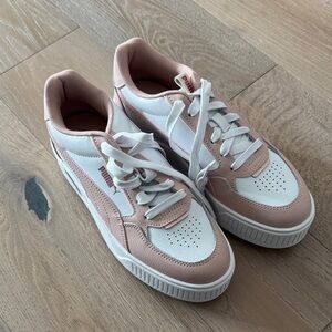 Puma Blush and White Casual Sneakers